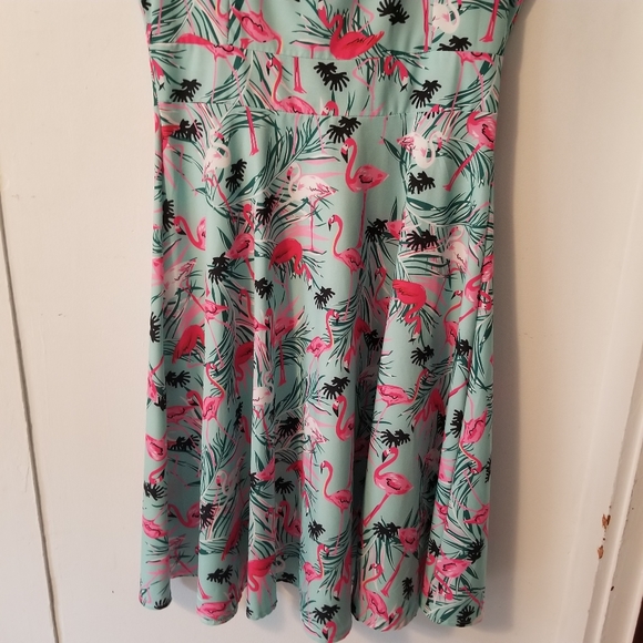 Vibrant Flamingo Sweetheart A-Line Dress - Picture 3 of 8